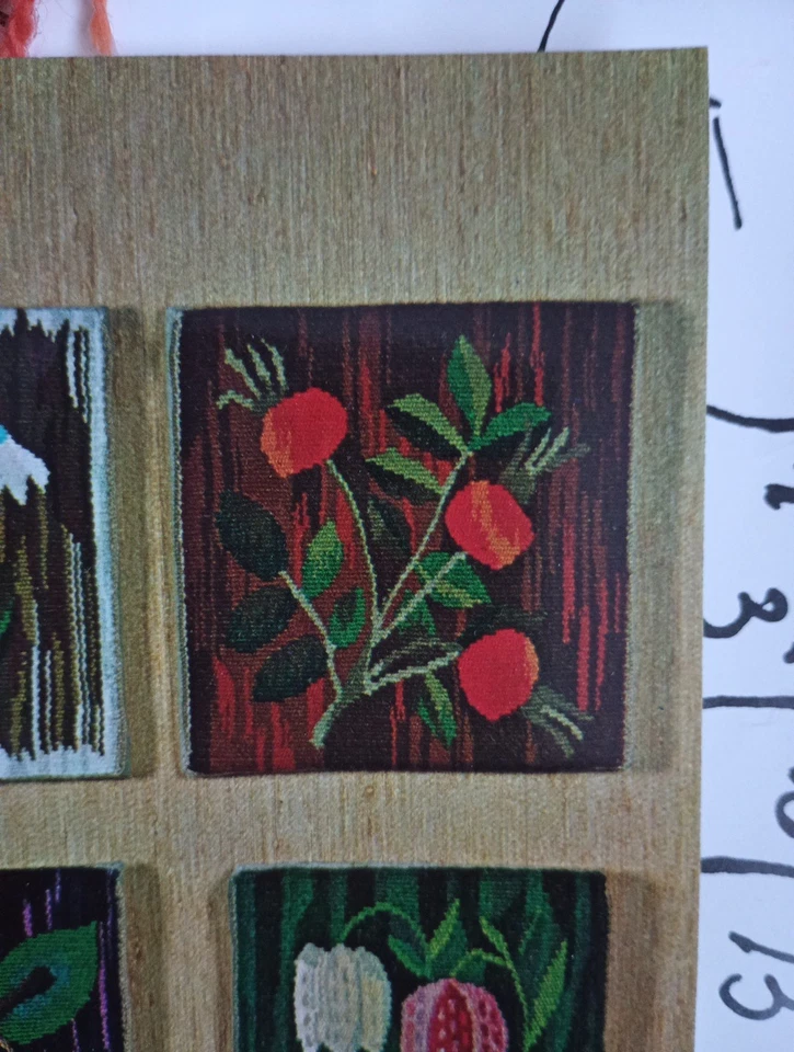 Swedish Weaving Pattern And Yarn. Rosehip. Vintage - Image 1 of 4