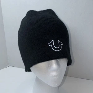 True Religion Skull Cap Beanie ONE SIZE schwarz gesticktes Logo - Bild 1 von 5