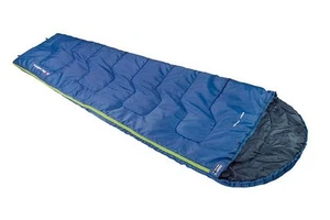 4001690200905 High Peak Easy Travel Semi-rectangular sleeping bag Polyester Blue - Picture 1 of 5
