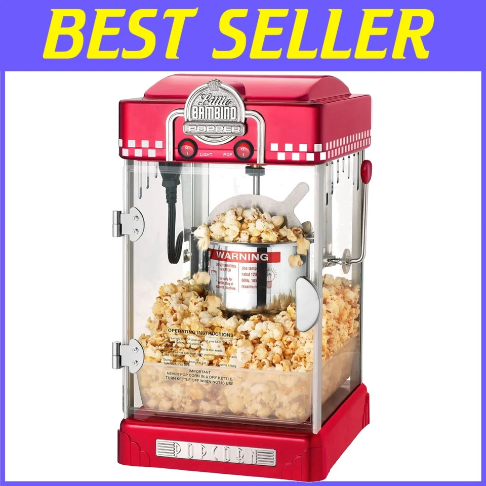 Máquina de palomitas de cine, acero inoxidable Foto 1 de 4