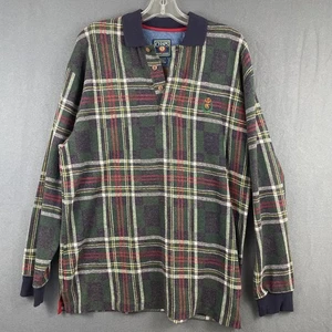 Vintage Chaps Ralph Lauren kariertes Langarm Rugby Poloshirt Kragen Herren M - Bild 1 von 6
