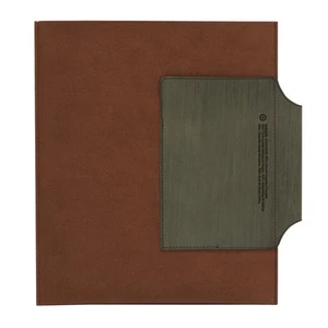 NEW PLOTTER A5 Leather Binder Case Brown x Green 7771 Made in Japan - Picture 1 of 4