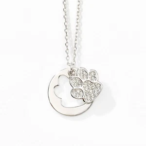 NEU Prüfstein Kristall Pfoten weg Halskette von Swarovski. - Bild 1 von 4