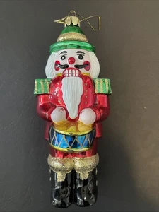 Nussknacker funkelnd Glitzer Glas mundgeblasen Christbaum Weihnachtsschmuck - Bild 1 von 6