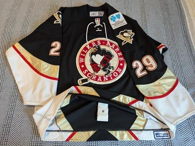 Футболка WBS Penguins AHL Reebok FLEURY размер 58 командный выпуск Penguins Jersey MiC - Изображение 1 из 4