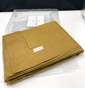 New SFERRA Festival 902 Linen Oblong Tablecloth 66 x 124" Color: Curry - Picture 1 of 5