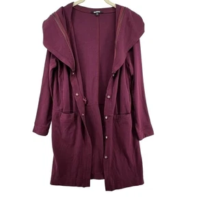 Mantova weinrot lila Druckknopfleiste Shirt Größe 40 ca. US-Größe Medium Reißverschluss - Bild 1 von 4