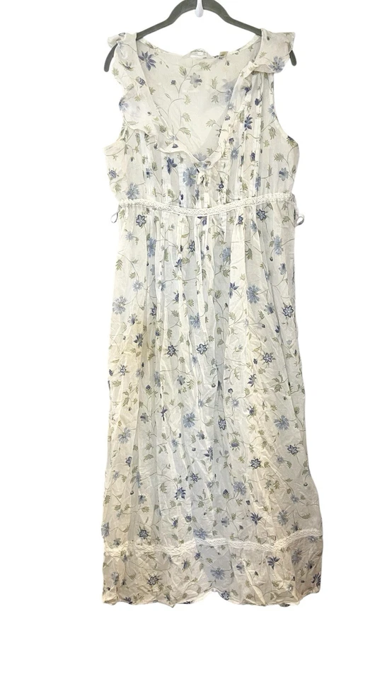 Maxi Camisón Floral Y2k Victoria’s Secret Country Prairie Cottagecore Encaje M Foto 1 de 4