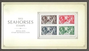 Great Britain 2013 seahorses reproduction souvenir card  [198 - Picture 1 of 1