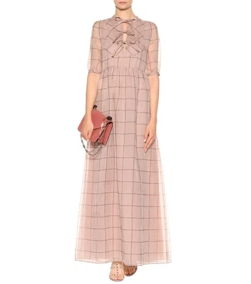 Maxi Vestido Valentino Seda Estampado Geométrico - Con Etiquetas - PVP $7,500 AUD Foto 1 de 4