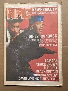 SALT N PEPA NME MAGAZINE APRIL 4 1987 -SALT N PEPA COVER WITH MORE INSIDE UK - Picture 1 of 2