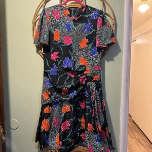 Vestido Mr Eli of Miami Verano Floral Lunares Volantes De Colección Años 80 Para Mujer Talla 10 - Imagen 1 de 15