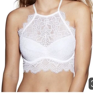 Victoria’s Secret BH Bralette Small AA-C weiß Pullover Racerback Spitze sexy - Bild 1 von 5