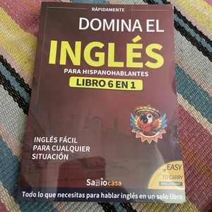 DOMINA EL INGLÉS PARA HISPANOHABLANTES LIBRO 6 EN 1 US - Picture 1 of 4