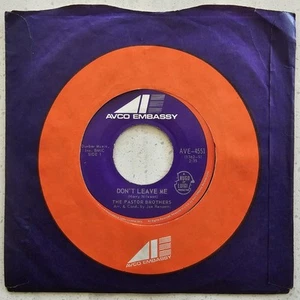The Pastor Brothers – Don't Leave Me Baby / Jonathan - Rare 1970 Pop Soul US 7" - Picture 1 of 6