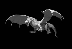 Red Dragon Ancient Flying 2 para D&D Dungeons and Dragons Pathfinder DND Mini - Imagen 1 de 1