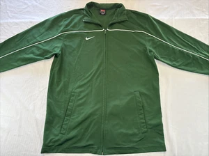 De Colección Nike Team Hombres Pequeña Verde Cremallera Completa Chaqueta de Pista Bolsillos Delanteros.! - Imagen 1 de 9