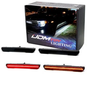 Smoke Lens Amber/Red Color LED Fender Side Markers For GMC 20+ Sierra 2500 3500 - Picture 1 of 12