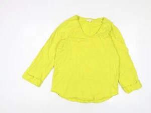 Per Una Womens Yellow Cotton Pullover Sweatshirt Size 10 Pullover - Picture 1 of 10