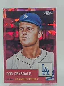 2022 Topps Chrome Platinum Anniversary Fuchsia Atomic Refractor Don Drysdale - Picture 1 of 2
