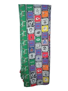 Vtg 90s NFL NFLP Football Sports Team Old Logo Panel Curtains Drapes 54" X 66" - Picture 1 of 13