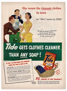 Tide Detergent Ad Vintage Detergent Advertising Procter and Gamble 1955 - Picture 1 of 1