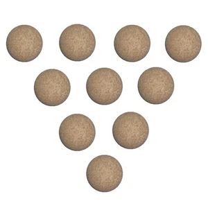 10 pelotas de fútbol de mesa de colores madera natural de corcho - Imagen 1 de 1