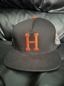 HUF OG H LOGO Black SF Worldwide Champions Adjustable Hat Cap RARE - Picture 1 of 6