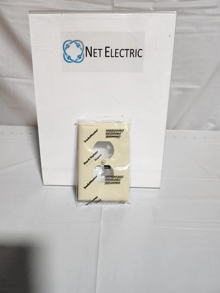 PS Ivory Trademaster B3197 Jumbo Irrompible Receptáculo Placa de Pared Salida Cubierta Foto 1 de 1