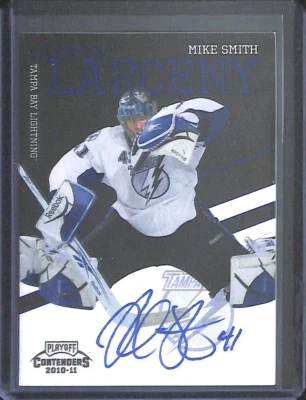 2010-11 плей-офф претенденты хоккей кожи Larceny автограф #13 Майк Смит  - Изображение 1 из 2