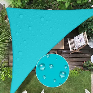 Wasserdicht Türkis Recht Dreieck Sonnenschutz Segel Outdoor Überdachung Markise Terrasse - Bild 1 von 13