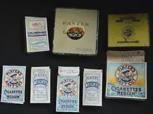 Collection of Vintage Empty Cigarette Packets + Two Cigarette Tins - Picture 1 of 4