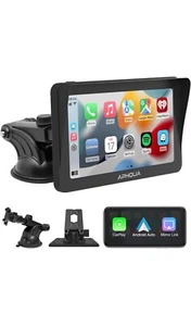 APHQUA Wireless Portable Car Stereo 7" Apple CarPlay Android Auto Bluetooth USB - Bild 1 von 7