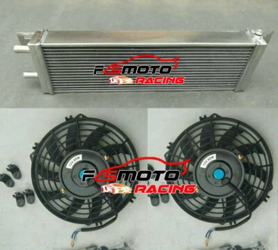 Intercooler aire-agua intercambiador de calor líquido de aluminio universal y VENTILADORES Foto 1 de 4