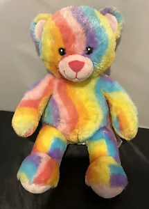 Build A Bear BABW Plush Enchanted Garden Rainbow Hugs Teddy Pastel Swirl Toy - Picture 1 of 8