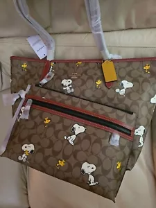 Bolso de Mano Coach Peanuts Snoopy Woodstock City y Bolsa de Transporte Paquete Combo - Imagen 1 de 12