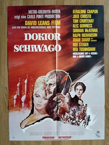 David Lean DOCTOR ZHIVAGO alemán 1 hoja póster 1974 OMAR SHARIF Julie Christie - Imagen 1 de 1