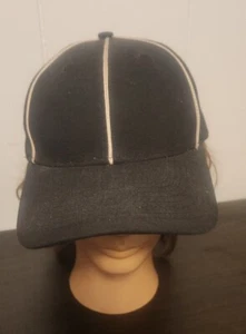 Richardson Adjustable Black White Piping Football Referee Hat 420 - Picture 1 of 8