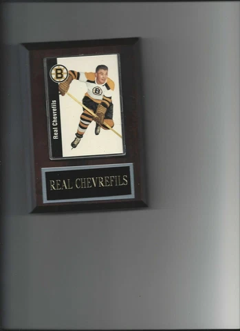 REAL CHEVREFILS PLAQUE BOSTON BRUINS HOCKEY NHL   C Cover