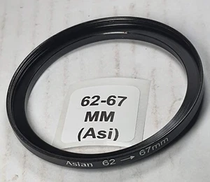 62-67mm Metal Step Up Adapter Ring 62mm Lens to 67mm Filter Converter E62-E67 - Picture 1 of 6