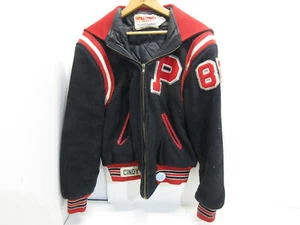 OLD VARSITY SPORT HIGH SCHOOL LETTERMENS JACKET PARMA REDMEN 87 CINDY MED - Picture 1 of 5