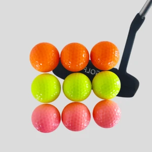 2pc Colorful Outdoor Sport Golf Training Practice Ball Double-layer Elastic Ball - Picture 1 of 5