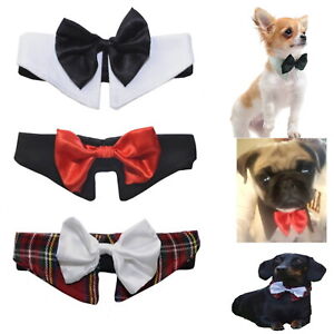 Dog Bow Tie Collar 3 Designs 5 Sizes  - Pet Puppy Clothes  Necktie Wedding Party