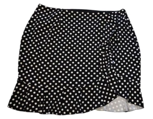 Women's size L (22) black & white rock-a-billy frill skirt made by City Chic - Picture 1 of 3