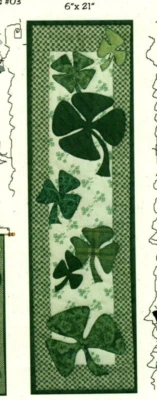 Shamrocks Patch Abilities Wall Quilt Pattern Monthly Mini #3 St Pattys Day March - Image 1 of 2