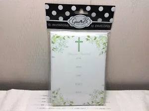 GINA B RELIGIOUS INVITATIONS New-sealed plastic bag 10 Invites-10 Envelopes - Picture 1 of 2