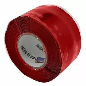 Made In USA DEKA 04368 Red Self Fusing Silicone Auto Rescue Tape 1" x 10' Feet - Foto 1 di 4