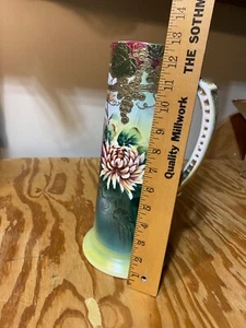 NIPPON pitcher tankard Chrysanthemum & Grape pattern 12.75" height by Nishiki - Picture 1 of 16