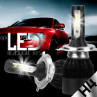 2Pcs Cob H4 C6 120W 10800Lm Led Car Headlight Kit Hi/Lo Turbo Light Bulbs 6000K