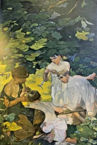 1909 Rivista d'epoca illustrazione I bagnanti di Frank Brangwyn - Foto 1 di 2